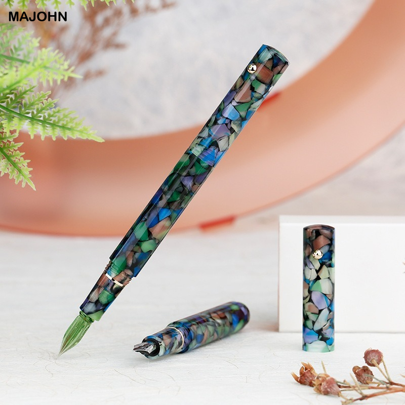 MAJOHN N8 résine verre Dip stylo encre stylo à la main plume écriture stylos à plume pour l'écriture affaires papeterie bureau fournitures scolaires