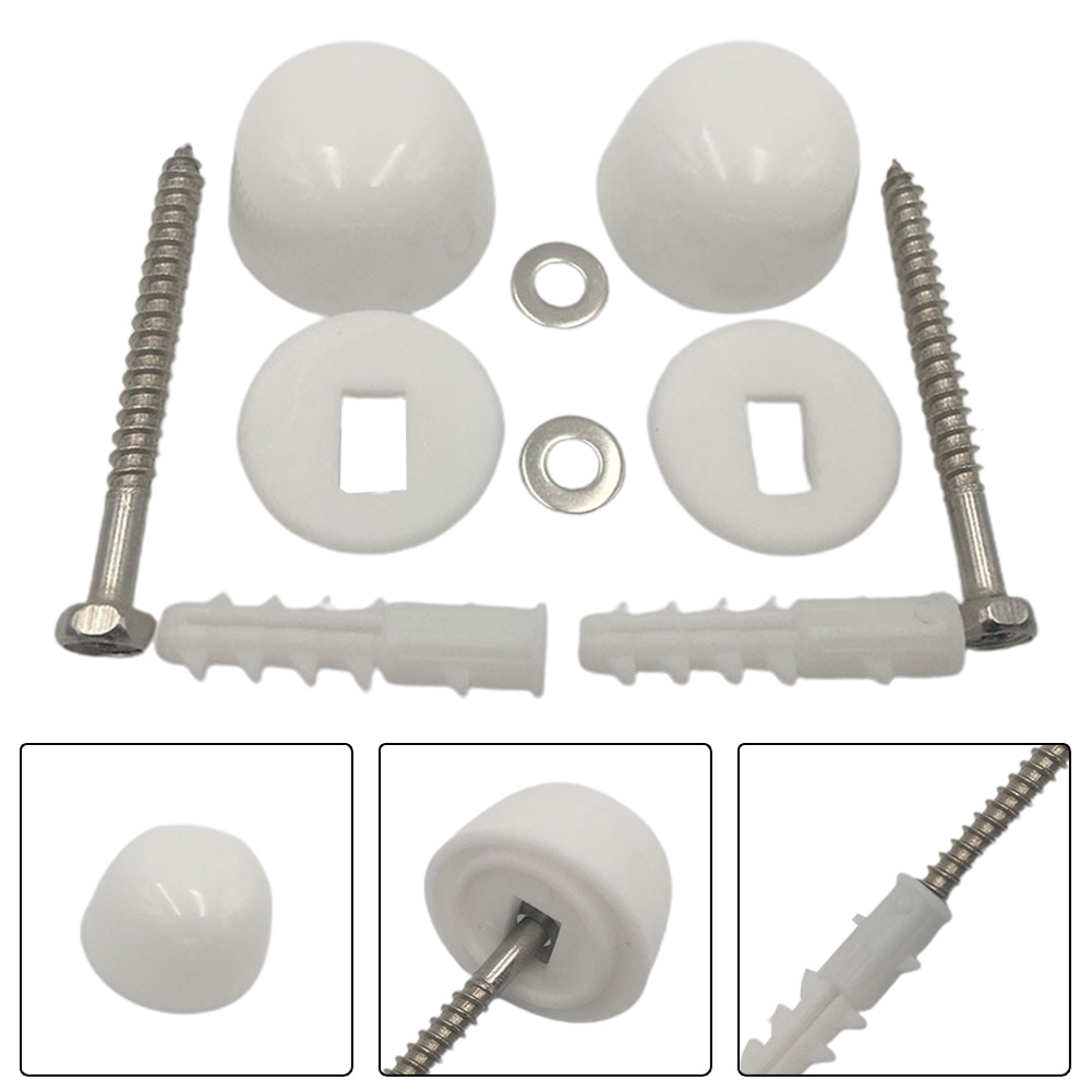 Bidet Anchor Toilet Bolts Set Fitting Screws Repair Fixings Silver Stainless Steel Plastic For Bathroom Decoration