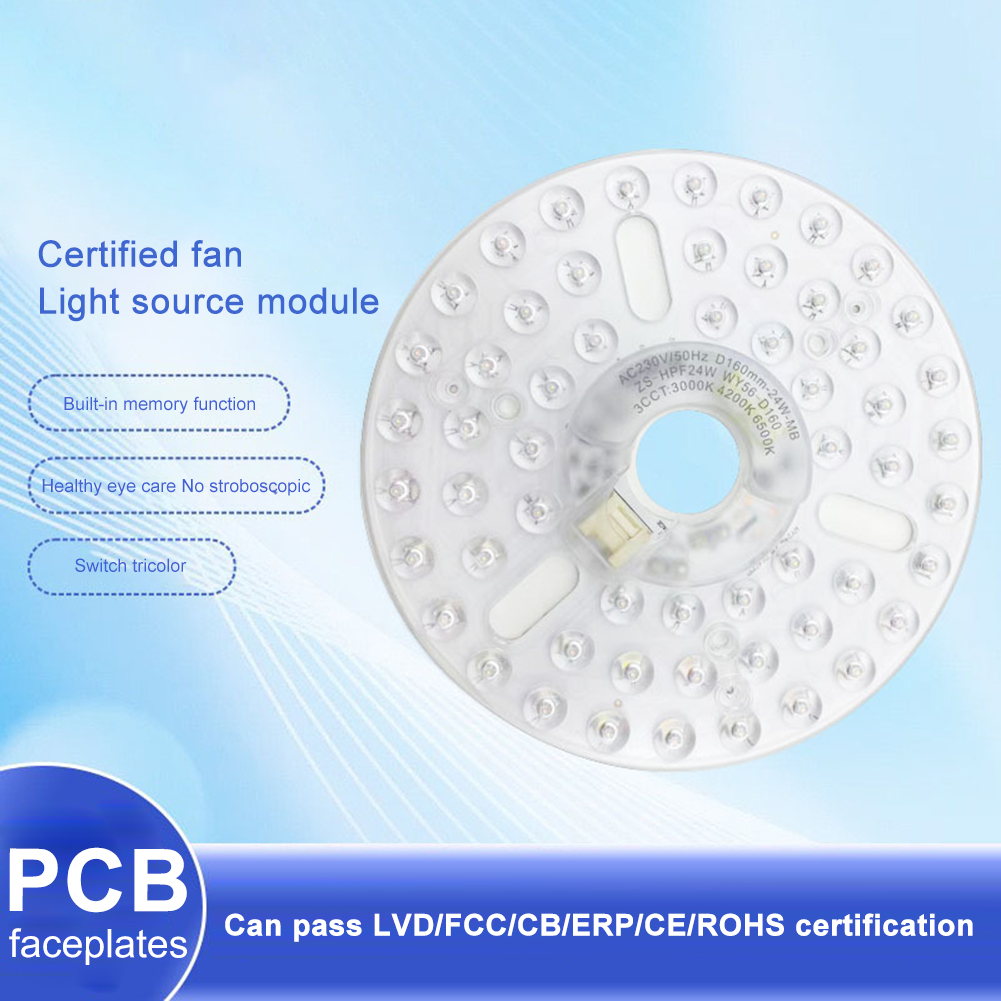 LED anneau panneau cercle lumière AC 110 V/220 V 15/18/24 W remplacement rond panneau de plafond lampe circulaire panneau ventilateur de plafond Module LED