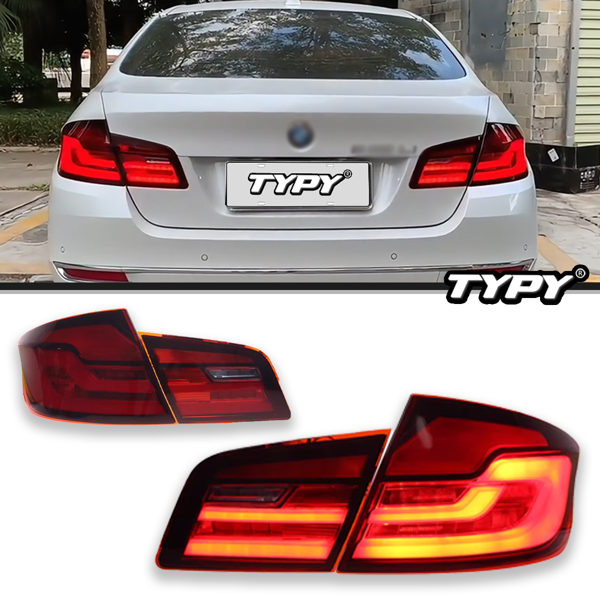 TYPY feux arrière de voiture pour BMW série 5 F10/18 2011-2017 feu arrière projecteur feu arrière feux de jour accessoires de voiture