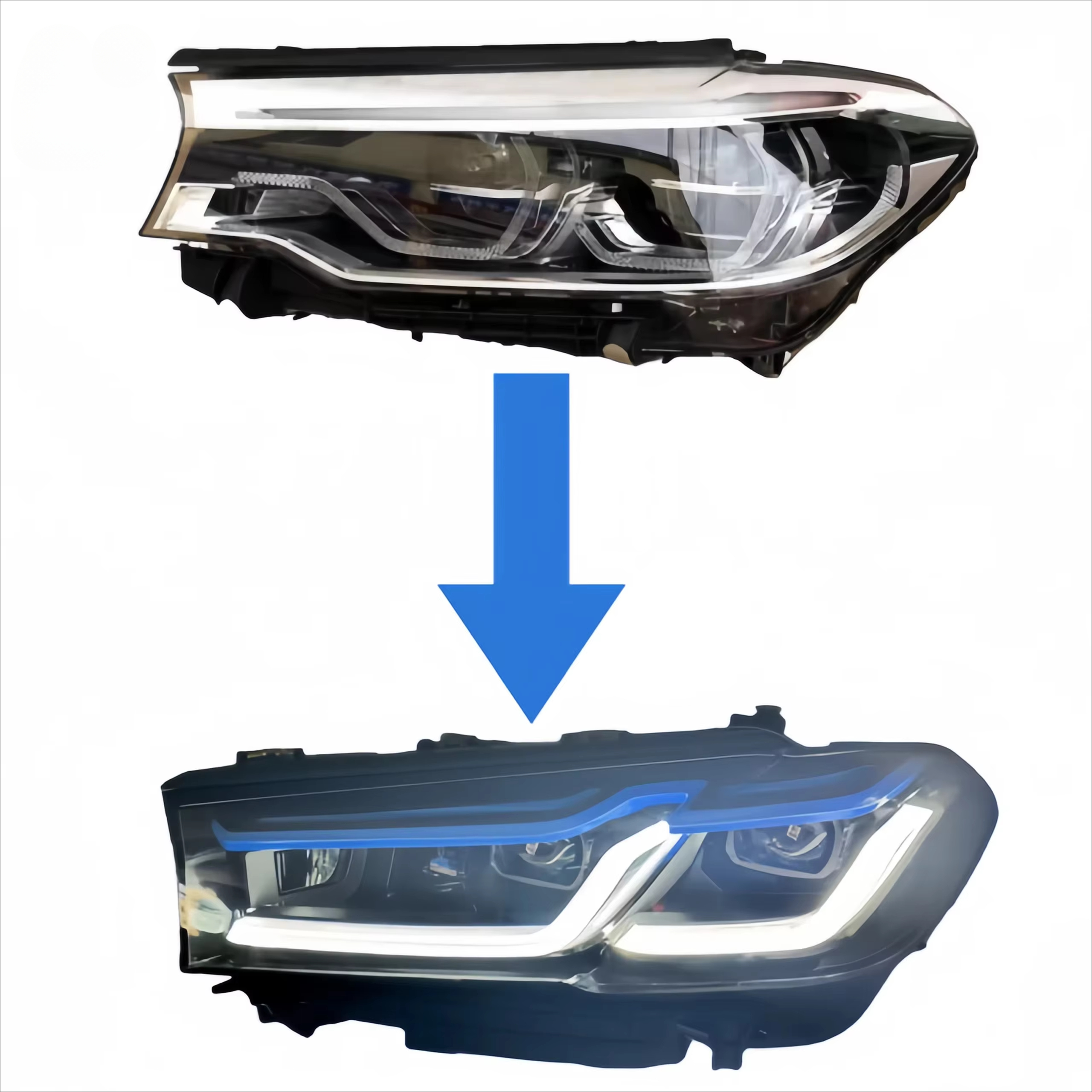 Phare modifié amélioré LED pour série 5 G30 18-20 G38 21-24, vente directe d'usine, tige de changement nécessaire en état