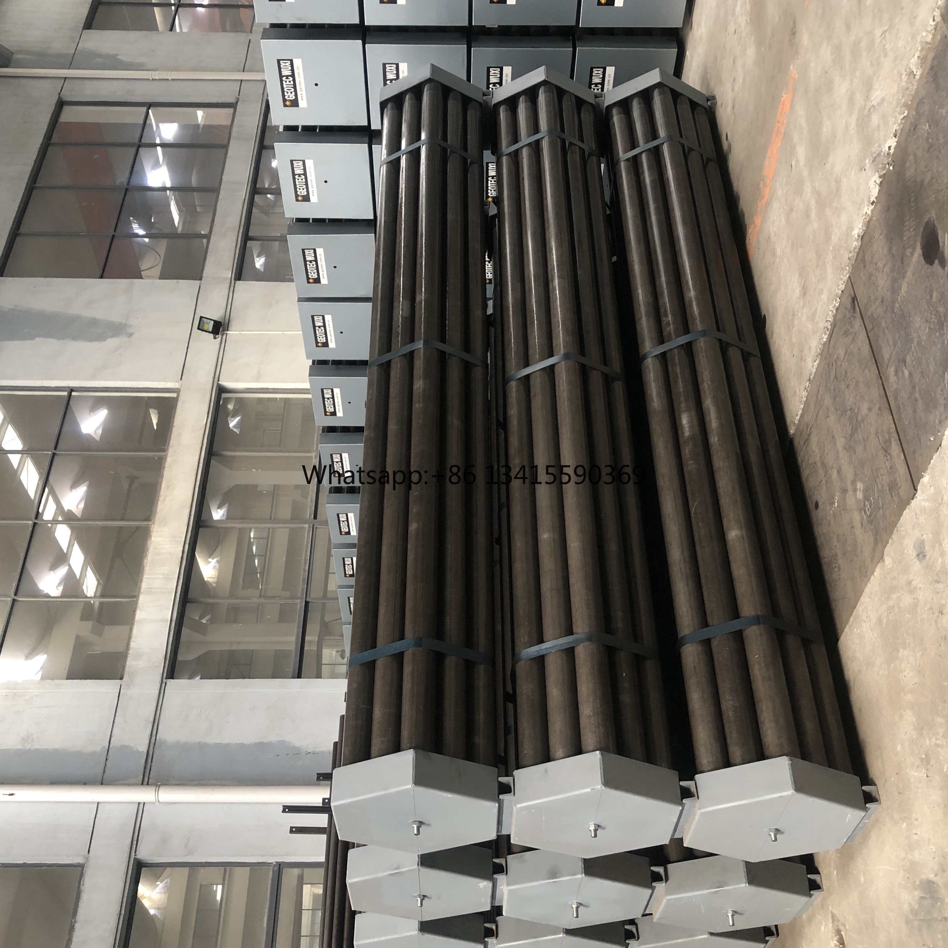 Geotec  CROWN BTW NTW HTW LTK48 CR50 Dth Drill Rod Hollow Drill Rod Hexagonal Drill Rod