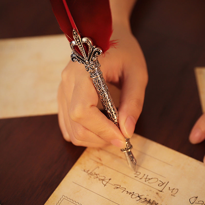 Stylo plume magique Dip stylo à eau Style européen rétro conseil stylo débutant calligraphie stylo décoratif pointe de remplacement carton