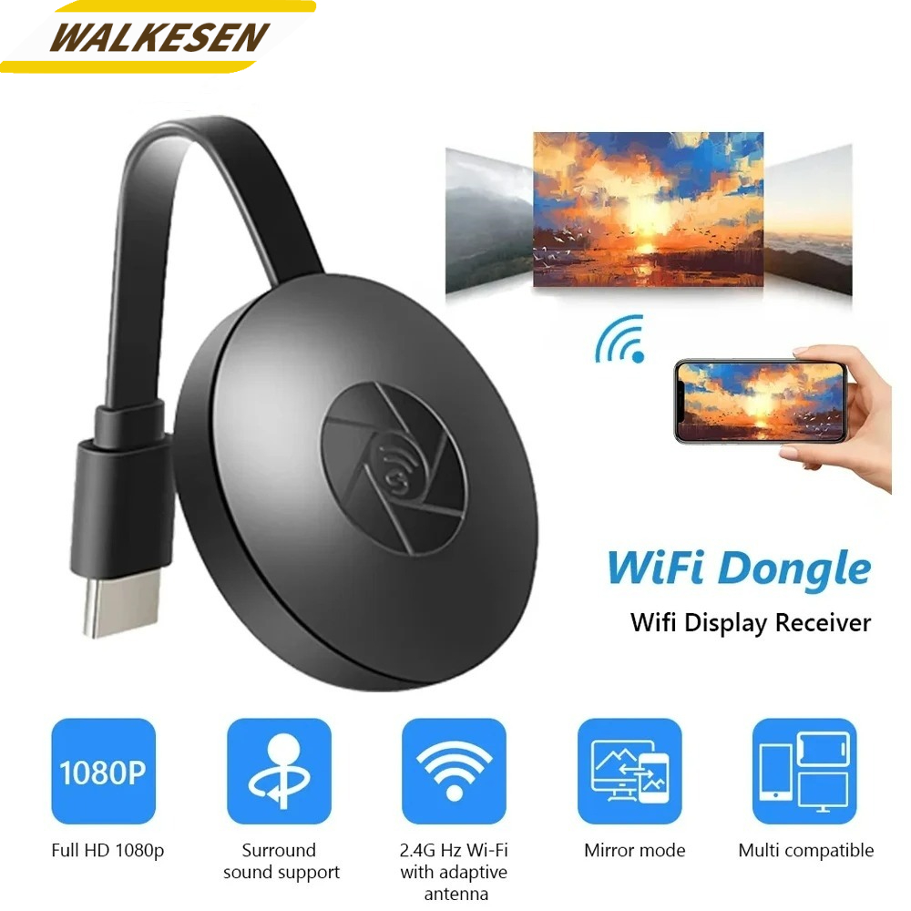 Dongle WiFi G2 1080P, récepteur d'affichage Wifi pour affichage HDMI, Dongle Miracast Portable pour projecteur de télévision, Android iOS, écran miroir