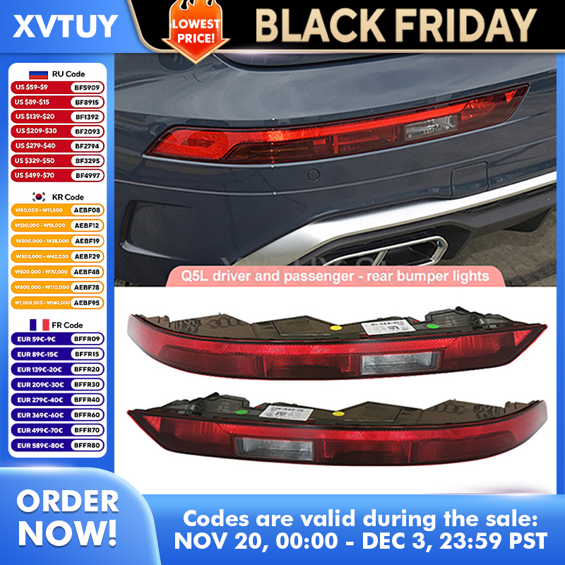 Pour Audi Q3 2011-2018 Q5 Q7 2007-2023 voiture pare-chocs arrière feu stop feu arrière feu de recul clignotant réflecteur lampe accessoires