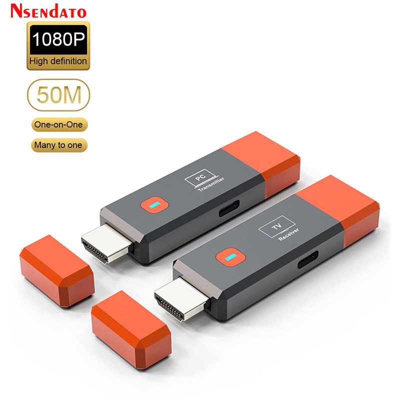 Transmetteur récepteur vidéo HDMI sans fil 50M, 1080P, adaptateur de clé TV pour caméra PS4, PC vers projecteur TV