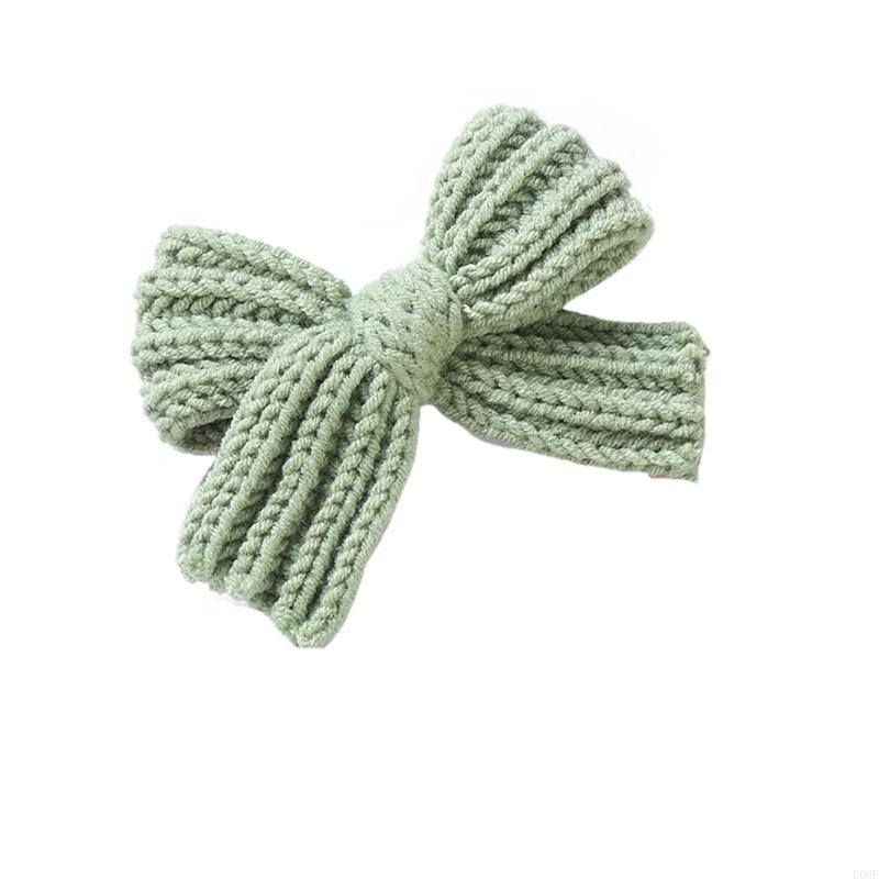 E06F Woolen Bow Baby Girls Hair Clips Hairpins for Children Hairgrips Warm Winter Barrettes Party Princess Hair Accessories