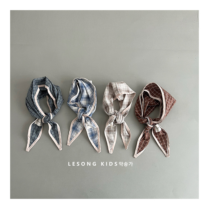 Mode Plaid enfants écharpe enfants petites écharpes pour garçons filles accessoires cravates foulards bandeaux filles bandeau