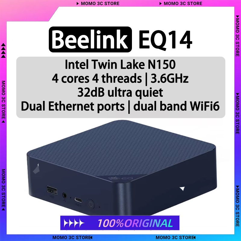 Beelink EQ14 MINI PC Intel Lake-N150 Max Turbo 3.6GHz 16G RAM DDR4 3200MHz Desktop Gaming Computer VS S12 Pro EQ13 N100 N200