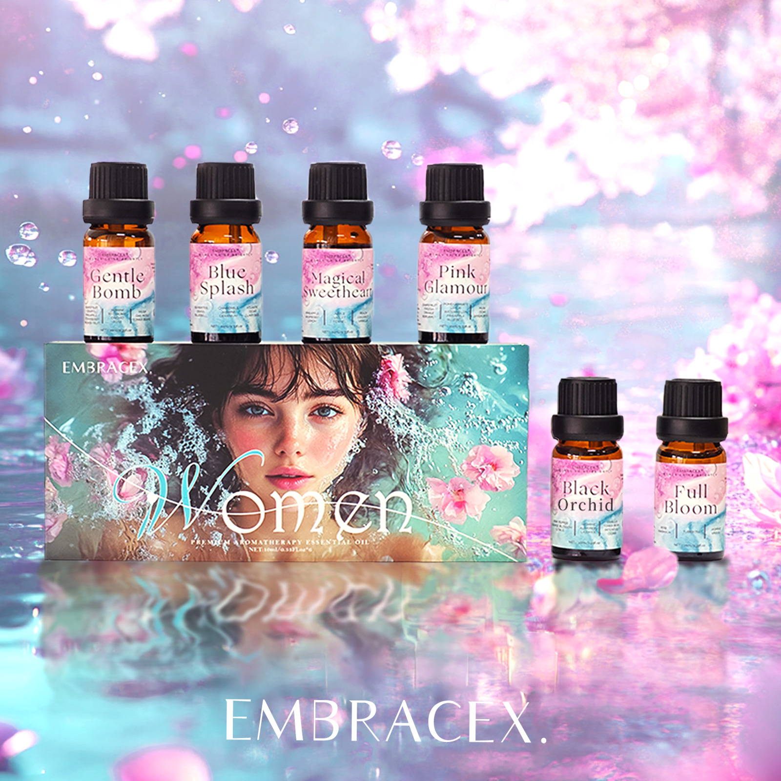 Ensemble de parfums pour femmes, huiles essentielles d'aromathérapie, coffret cadeau, huile parfumée pour bougie, diffuseur de savon, 6 pièces/1 ensemble