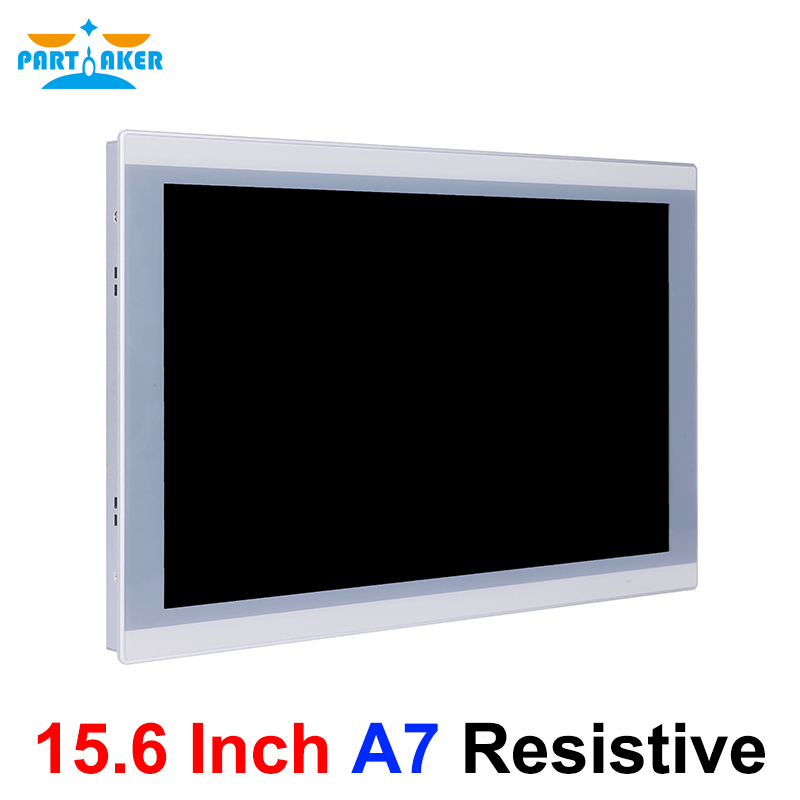 Partaker 15.6 Inch Industrial Touch Screen Panel PC Wall Mounted Embedded Celeron J1900 Core i3 i5 i7 CPU Industrial Display