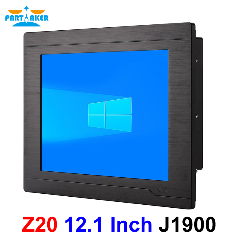 Partaker 12.1 Inch IP68 Waterproof Industrial Panel PC Celeron J1900 2 x LAN 2 x RS232 Resistive Touch All-in-One Computer