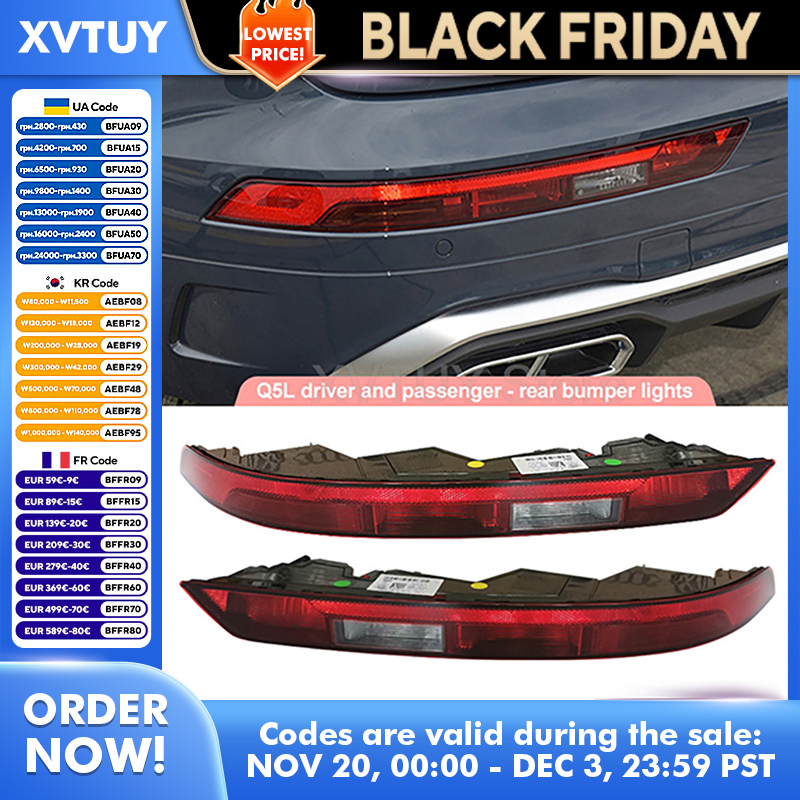Pour Audi Q3 2011-2018 Q5 Q7 2007-2023 voiture pare-chocs arrière feu stop feu arrière feu de recul clignotant réflecteur lampe accessoires