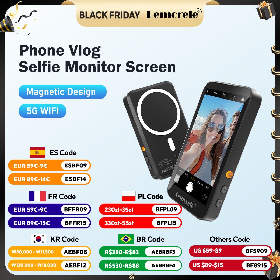 Lemorele extension de Transmission d'image sans fil Zoom photographie vue en temps réel récepteur Bluetooth 5.0 pour Camping voyage Vlog