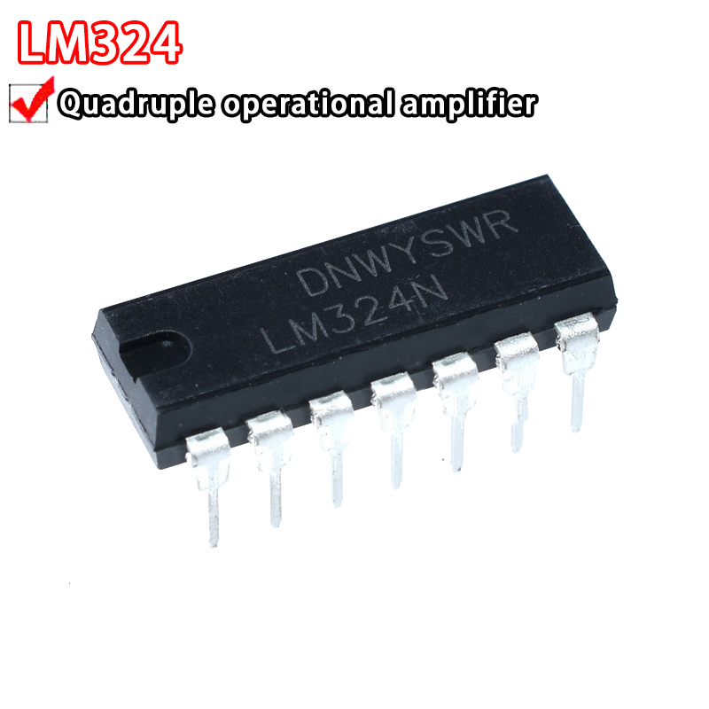Si Tai&SH 10PCS LM324 LM324N four-way operational amplifier  in-line 14 pin Data system