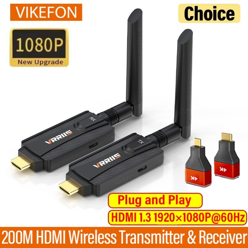 Transmetteur et récepteur vidéo de Transmission sans fil 200M, adaptateur d'extension Compatible HDMI, câble miroir d'écran pour caméra PC TV